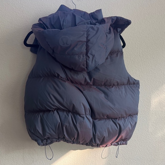 (1HR SALE!❤️) Lululemon Wunder Puff Cropped Vest *heathered wild indigo - Picture 7 of 15